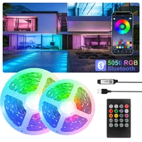 led lights for bedroom rgb 5050 app control music sync color changing led strips with remote for room decorations tv backlight