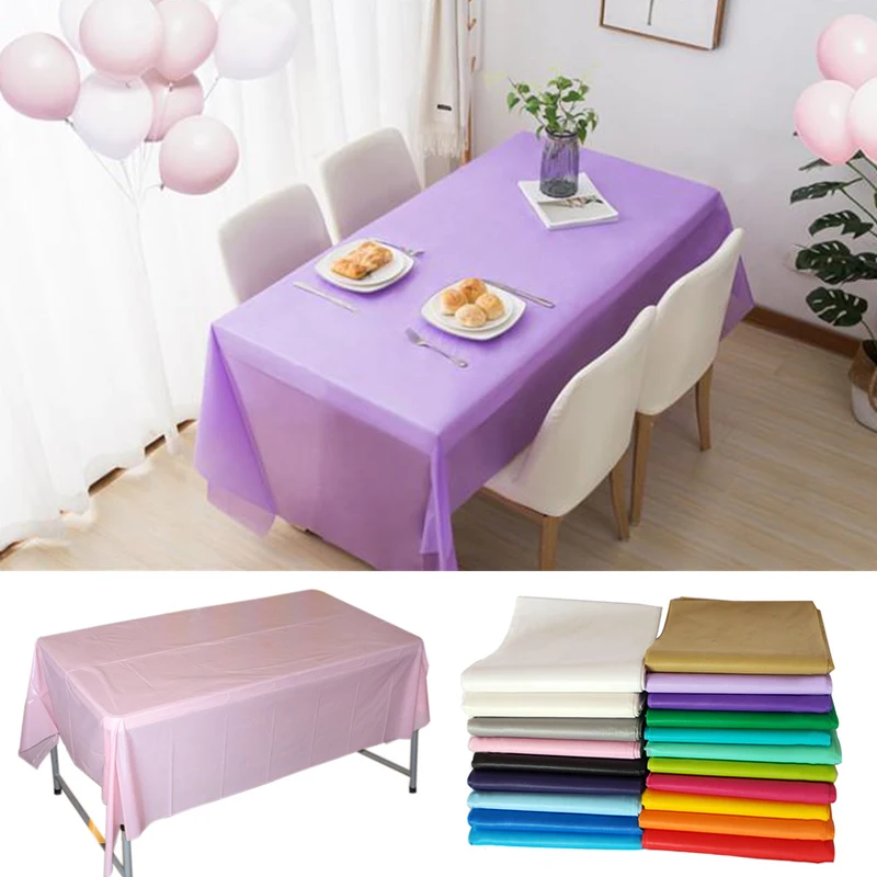 

137*183cm Disposable Tablecloth Solid Color Wedding Birthday Party Table Cover Rectangle Desk Cloth Wipe Party Home Tablecloth