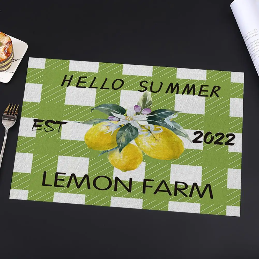 

Practical Bowl Mats Waterproof Lightweight Floral Plant Pattern Bowl Pads Rectangular Table Mats Party Supplies