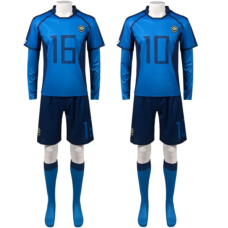 Аниме Синий замок Косплей Костюм Sae Shidou Aiku U20 ФУТБОЛ белая Униформа команды