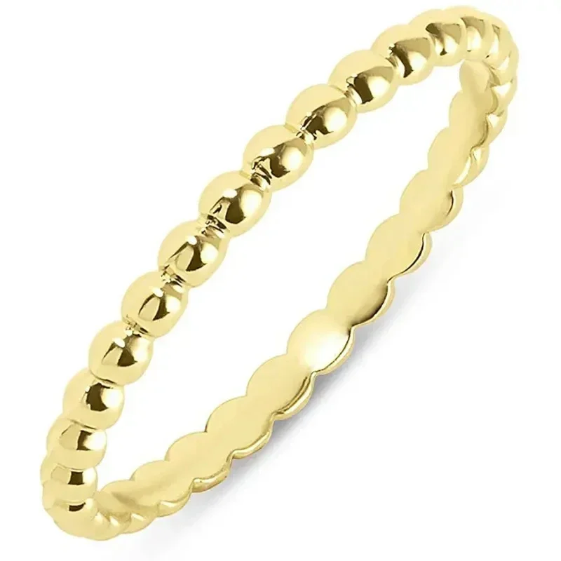 Изящные тонкие кольца для женщин дизайн металлических бусин ежедневная одежда