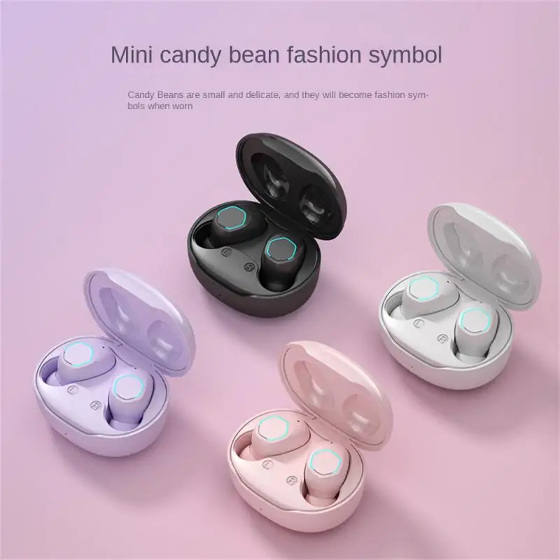 M20 bluetooth-совместимая гарнитура TWS бинауральная Беспроводная bluetooth-совместимая стереогарнитура 5,2 маленькая и прочная прозрачная Macarons