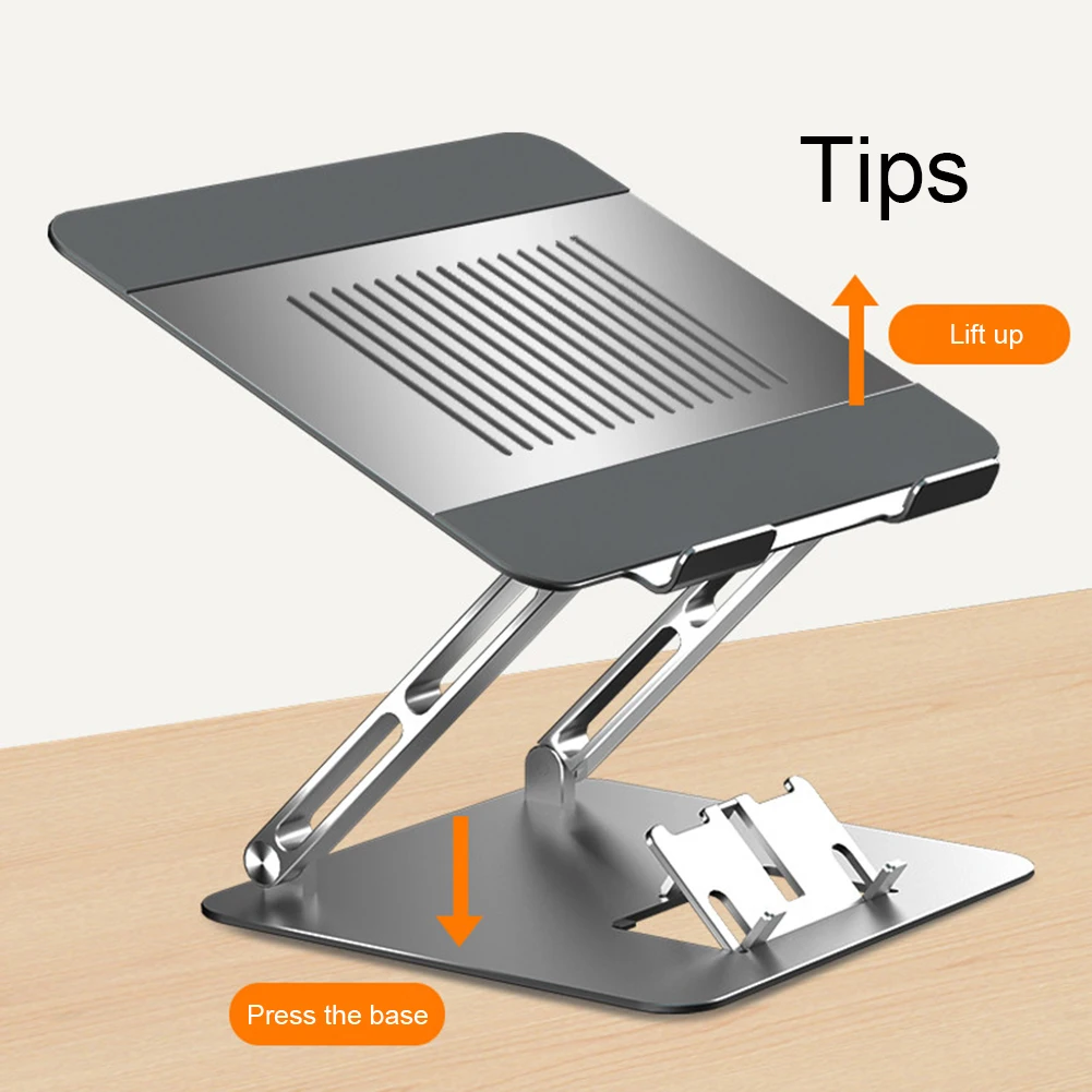 

Портативный охлаждающий кронштейн, регулируемый держатель из алюминиевого сплава, нескользящий держатель для телефона и планшета 11-17,3 дюй...