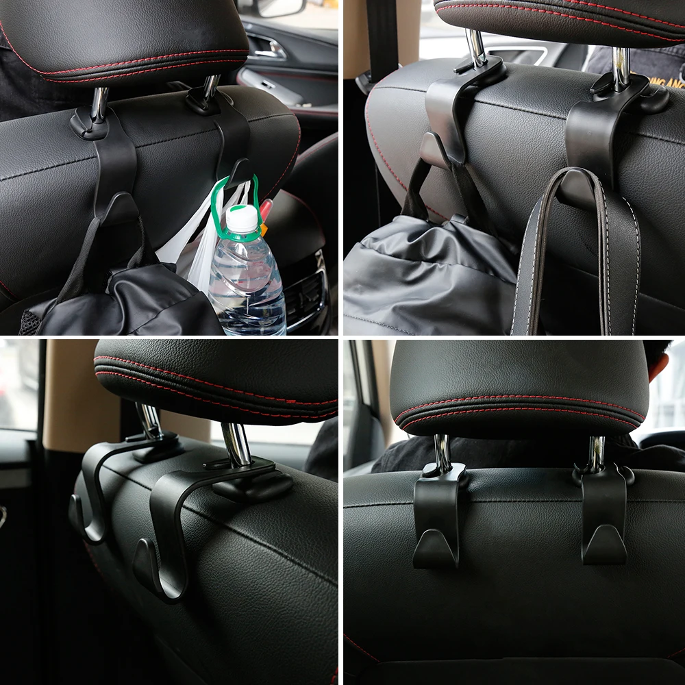 

Car Hooks Storage Hanger Black Auto Seat Headrest Hook Seat Headrest Holder Universal Car Hanger Bag Organizer Hook Car Hanger
