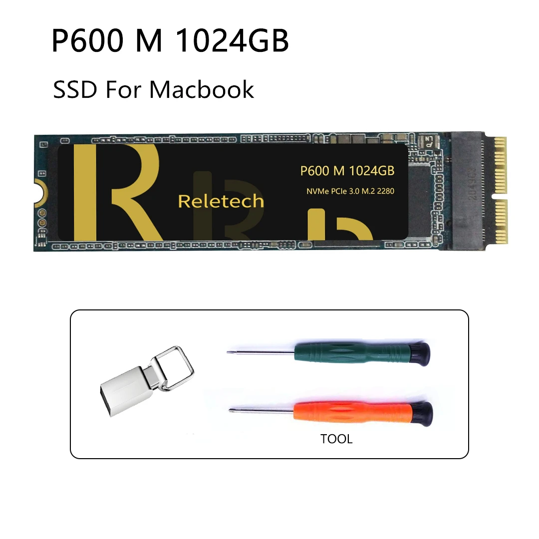 Reletech SSD For Macbook 512GB 1TB Macbook Pro SSD Retina 2013 2014 2015 A1398 A1502 Macbook Air 2014 2015 2017 A1465 A1466 SSD