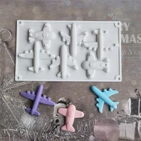 aircraft silicone mold diy party cake decorating tools cupcake topper kitchen baking chocolate candy fondant moulds baking