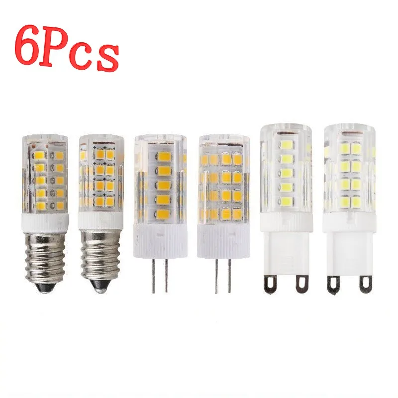 

6pcs/lot E14 LED Lamp 5W 7W 9W 12W 220V 240V LED Corn Bulb 33 51 75 SMD2835 360 Beam High Quality Ceramic Mini Chandelier Lights