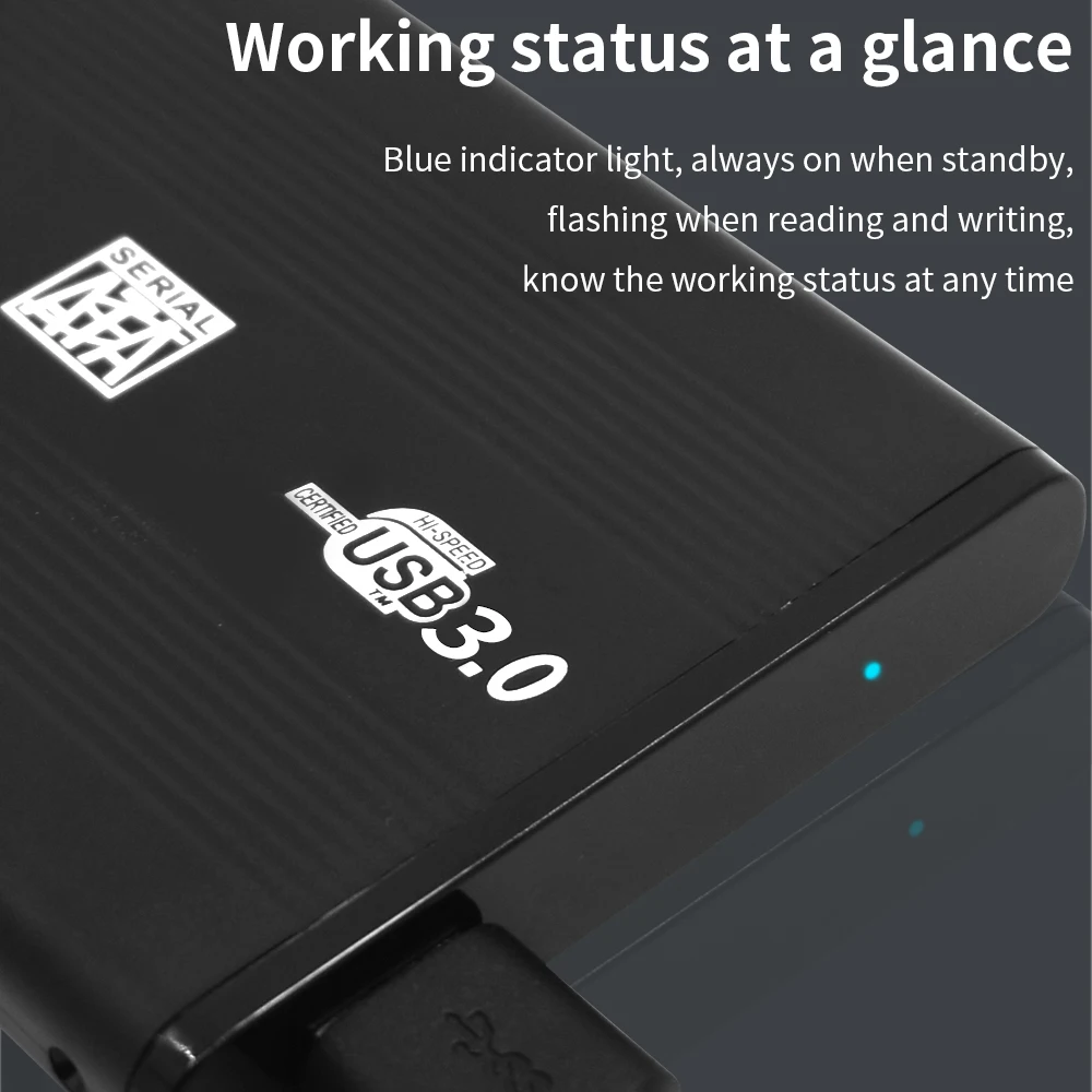 TISHRIC Внешний кейс/корпус/бокс для жесткого диска HDD 2,5 дюйма HD Optibay SATA To USB 3.0/2.0 адаптер корпуса SSD.