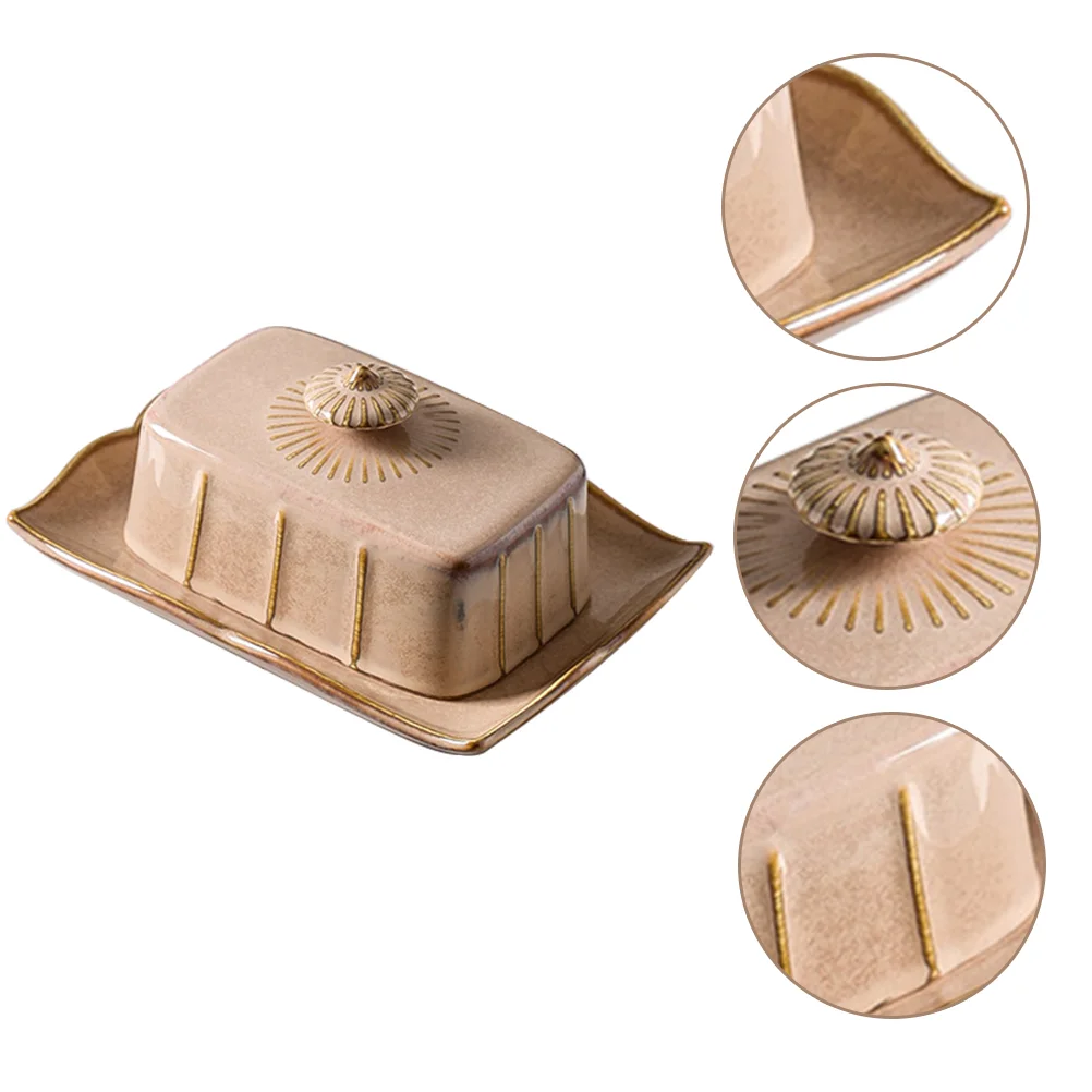 

1 Набор, многофункциональная Подающая тарелка для еды, практичная десертная тарелка, тарелка для масла с крышкой