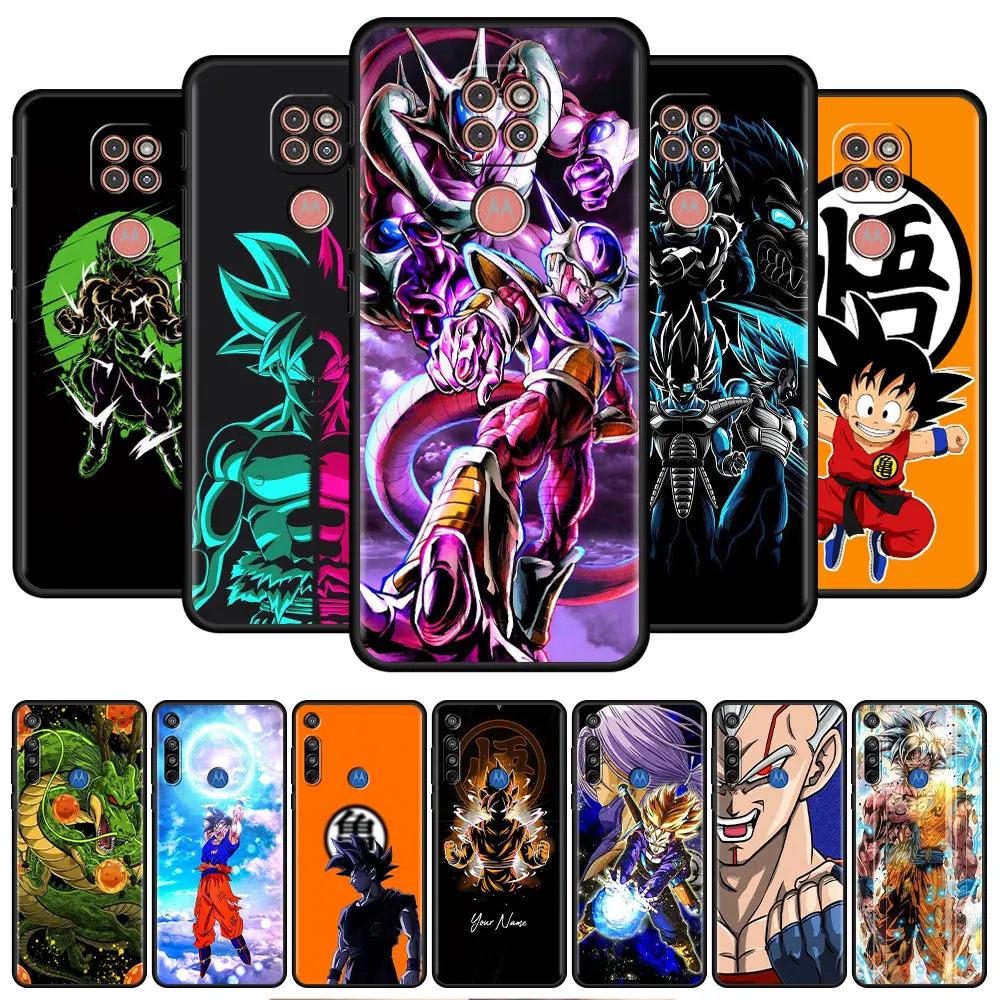 Черный Роскошный чехол для Motorola G30 G60 G50 G22 G200 G9 G8 Play Power One Fusion Plus Edge 20 Fundas Cover Saiyan Cool Vegetas