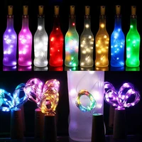 wine bottle lights with cork valentines day copper wire colorful fairy lights string for party wedding room christmas decoration