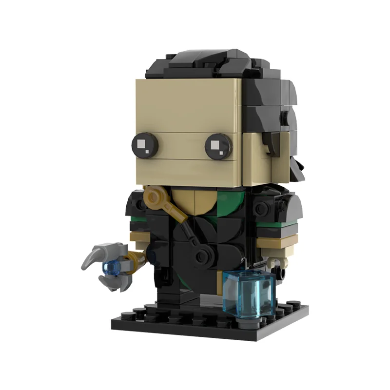 Фото 438 деталей MOC Super Heroes Marvelal Супергерой Локи BrickHeadz Модель Строительных Блоков Рождественский Подарок Игрушки Сборная Модель для Декорации №4