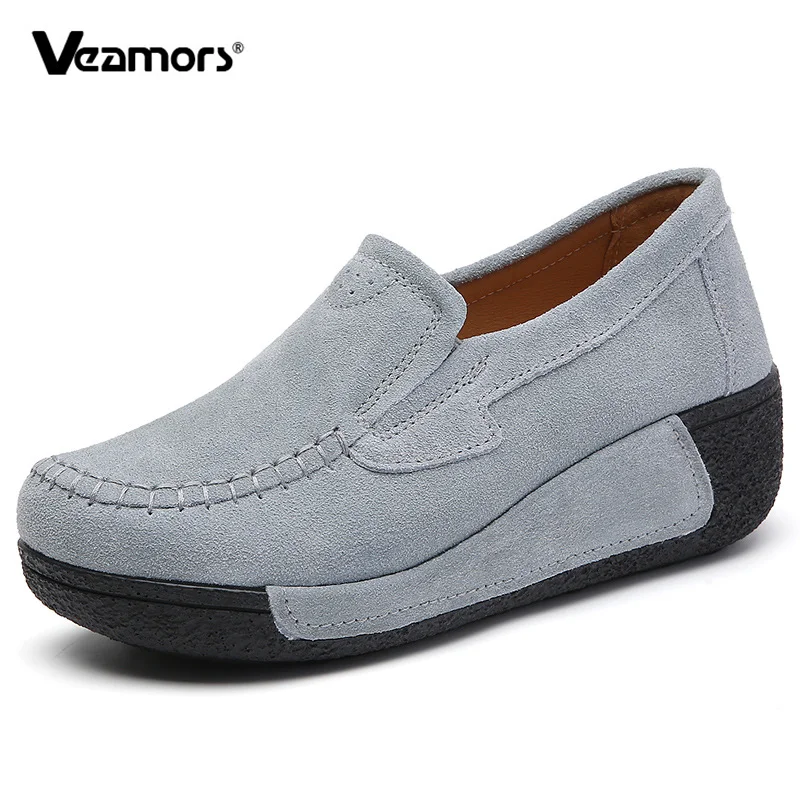 Shoes for Women Casual Shoes Ladies Solid Color Wedge Thick Shoes Round Toe Slip-on Comfortable Platform Footwear 2022 Fashion