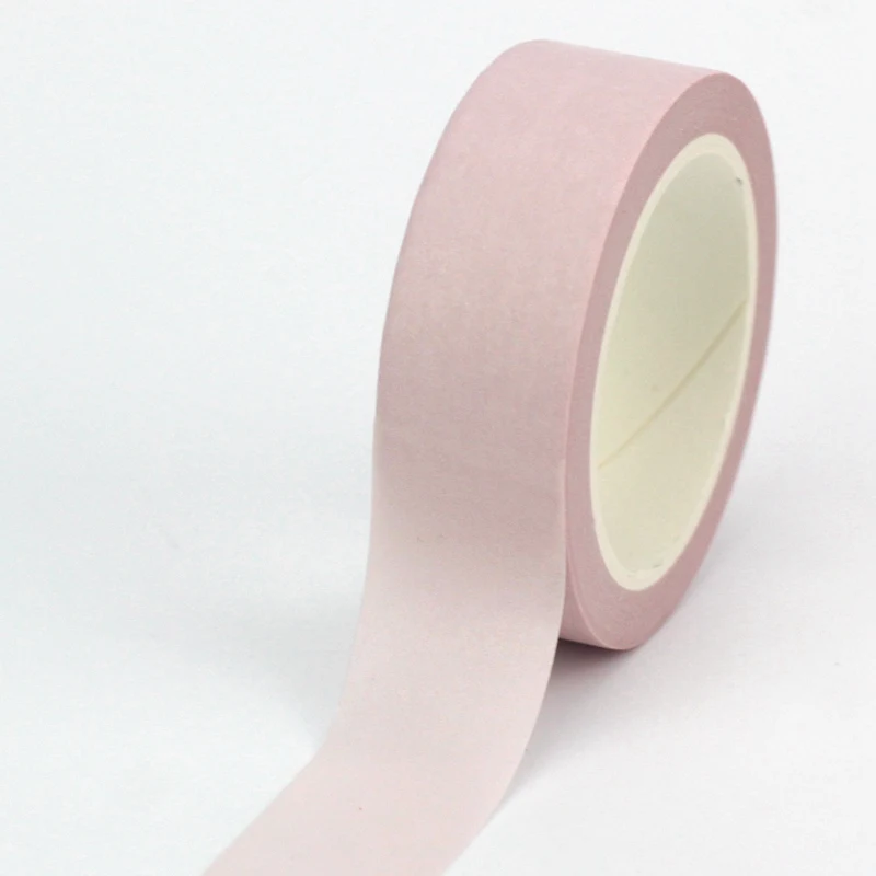 

1PC 10M Deco Meat Pink Solid Color Washi Tape for Planner Scrapbooking Adhesive Stickers Masking Tape Kawaii Papeleria