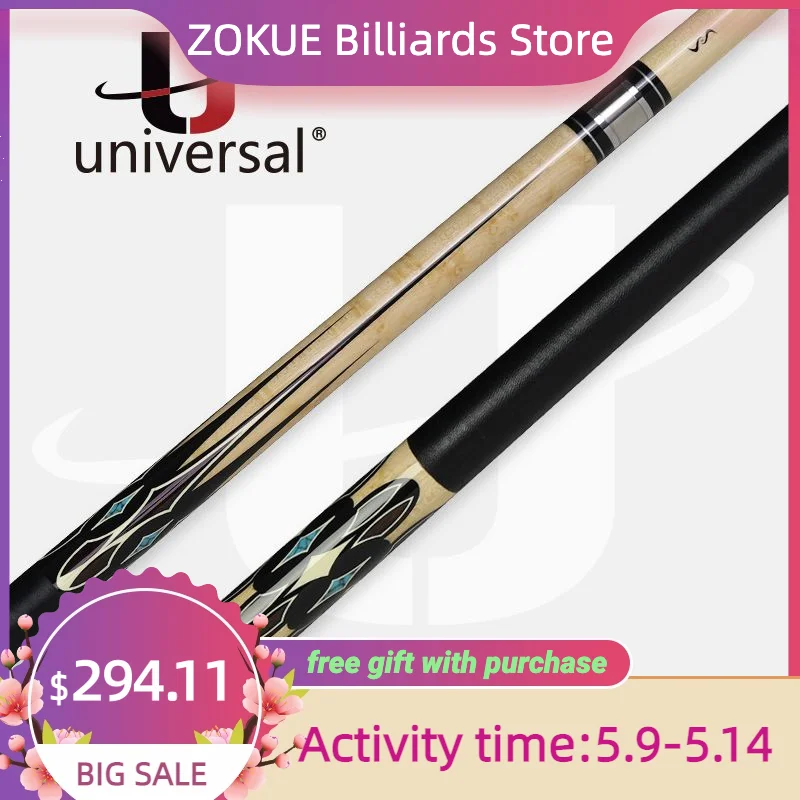 

Original Universal UN113-2 Billiards Pool Cue 12.9mm Tip Special Tecnologia Hard Maple Shaft Professional Billard Cue with Gift