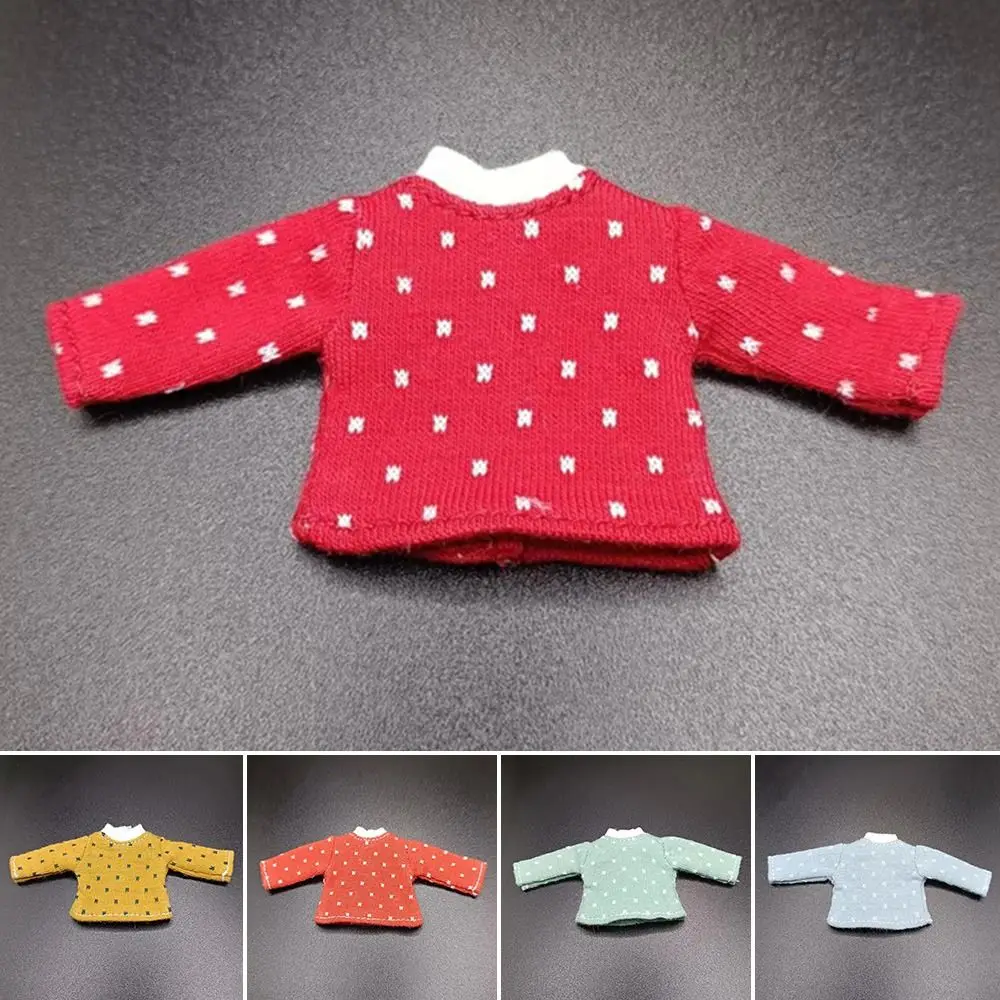 

Новинка 1/11, Одежда для куклы OB11, костюмы, аксессуары, кукольная футболка, кукольная хлопковая футболка, Одежда для куклы «сделай сам», хлопковая блузка в горошек