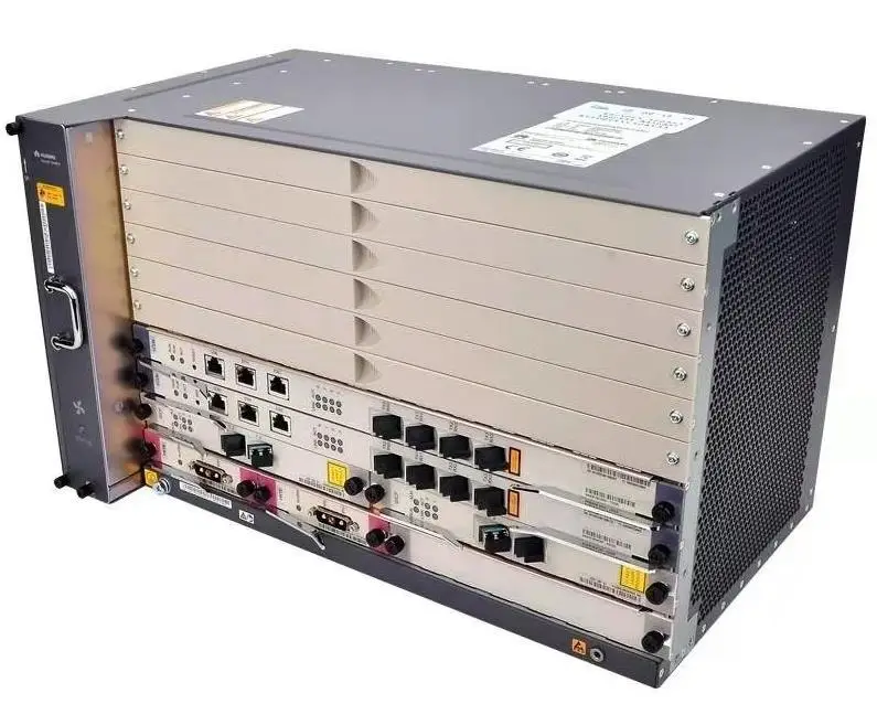 HUAWEI MA5683T EPON GPON OLT, With 2*SCUN+2*1GE GICF Uplink Card+ 2*PRTE DC Power +1*8pon GPBD or 16Pon GPFD C+ Board