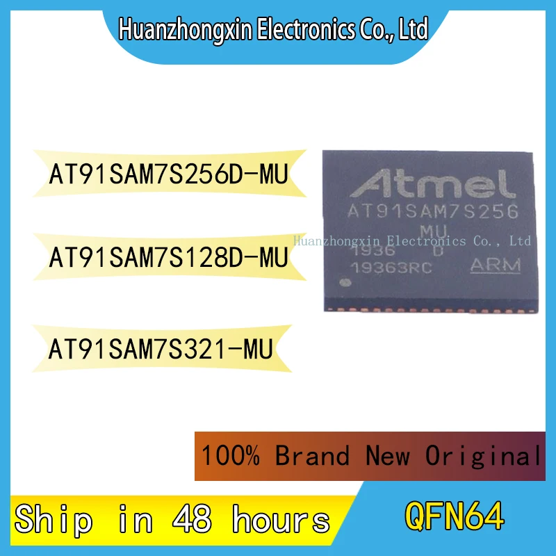 AT91SAM7S256D-MU AT91SAM7S128D-MU AT91SAM7S321-MU MCU Chip QFN64 Integrated Circuit Microcontroller 100% Brand New Original