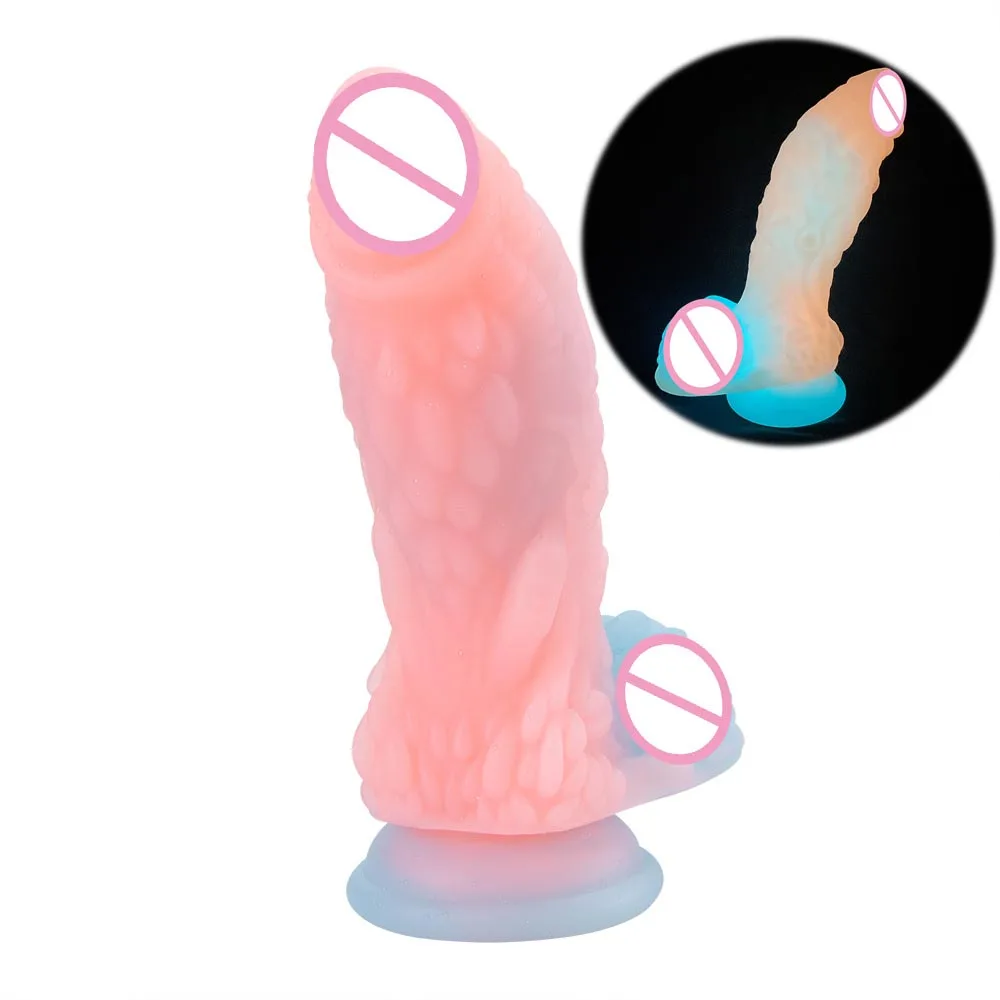 

New Luminous Dildo Fake Penis Realistic Butt Plug Sex Toys For Women/Gay/Lesbian Masturbators Monster Dildos Vaginal Anal Plug