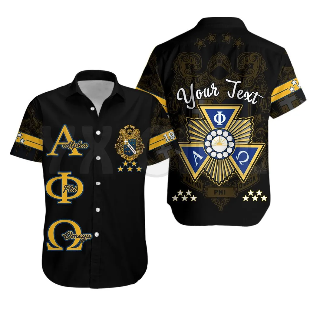 

Custom You Text Alpha Phi Omega Hawaiian Shirt 3D All Over Printed Hawaiian Shirt Men's For Women's Harajuku Casual Shirt Unisex