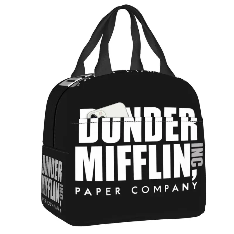 

The Office TV Show Dunder Mifflin Paper Company Lunch Box Cooler Thermal Food Insulated Lunch Bag Kids School Picnic Tote Bags