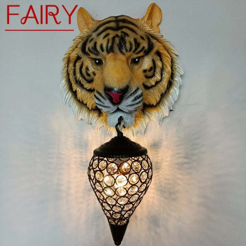 

FAIRY Modern Wall Lamp LED Creative American Tiger Sconce Lights For Home Living Room Bedroom Bedside Porch Decor