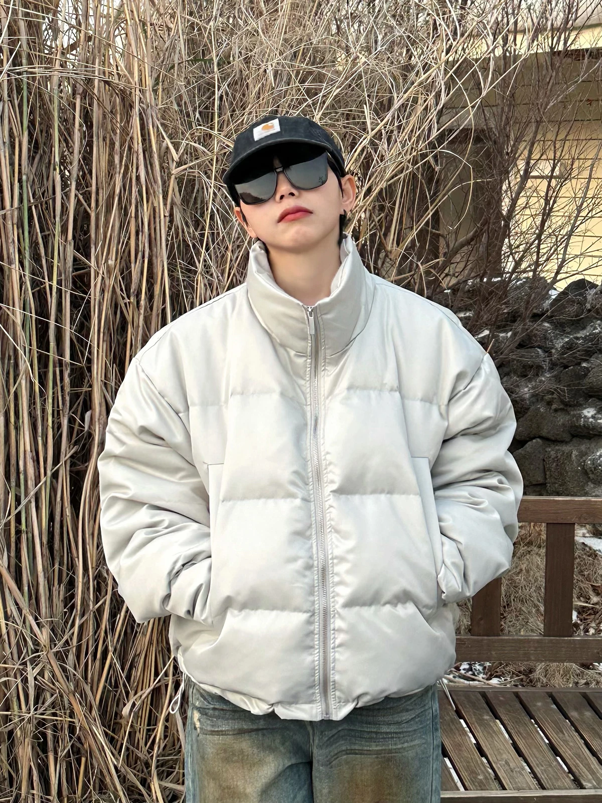 Xbro American Cleanfit Короткая теплая 24-летняя зимняя мужская и женская куртка на белом