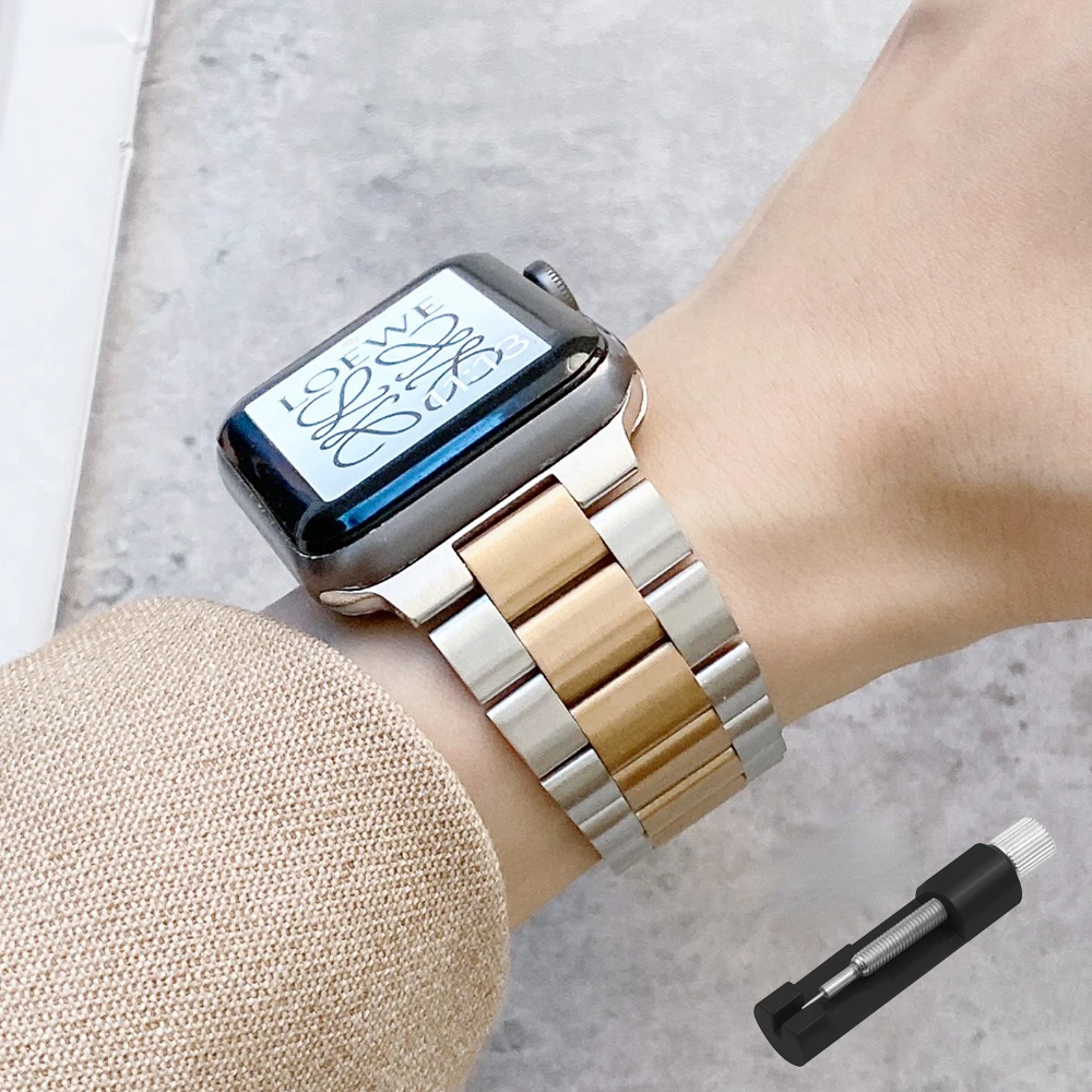 

Metal Strap for Apple Watch 8 pro 49mm 42mm 38mm 41mm 45mm Stainless Steel Bracelet for iWatch 8 Ultra 7 6 SE 5 4 3 Accessories