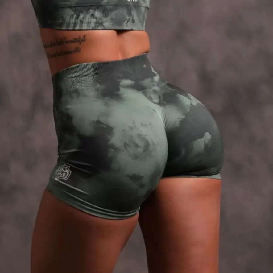 Darc Women's Shorts Wolf New Zebra Pattern Knitted Sports Breathable Top Shorts Gym Leggings Fitness Workout Crop Pants