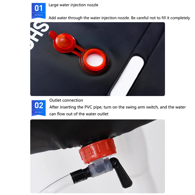 Складная бутылка для воды емкость 20 л отдыха на природе душа ведро кемпинга мешок