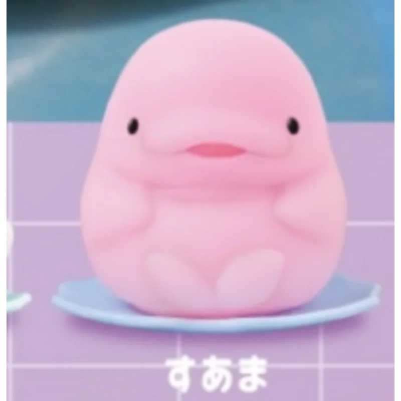 Фото Япония Yell Gashapon капсульная игрушка милый толстый белый дельфин щепотка декомпрессия пухлые украшения №3