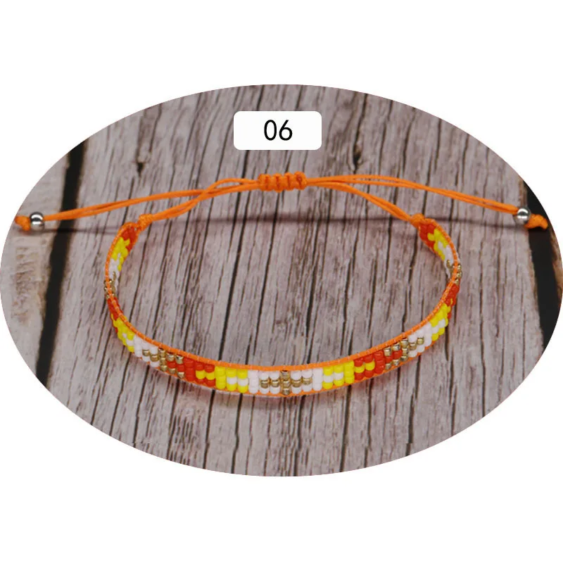 Браслет из рисовых бусин Крест Оригинальность Богемия Ручное вязание