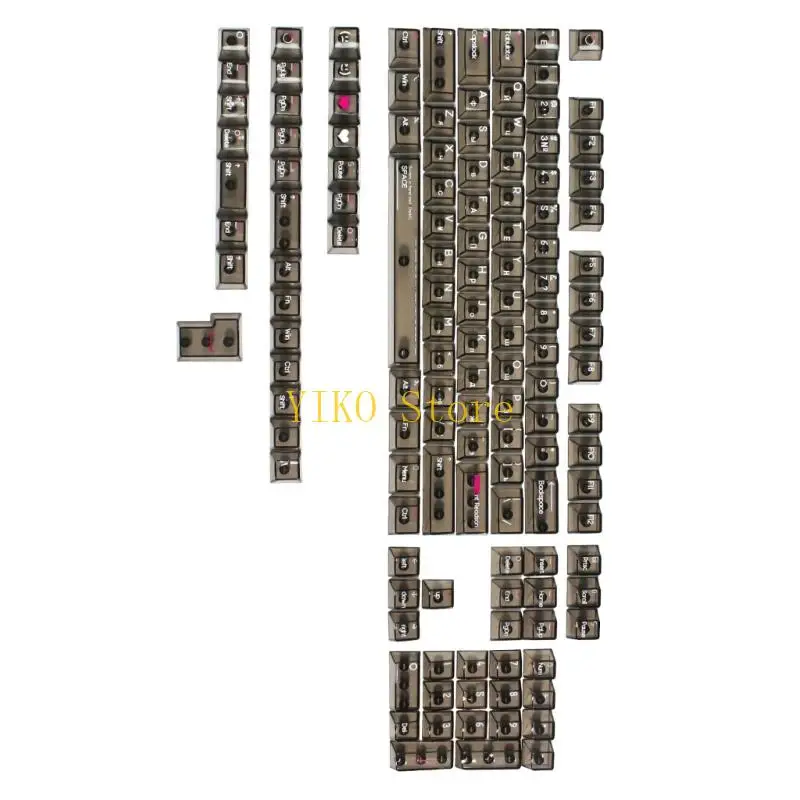 Фото K32C 132Keys Колпачки для ПК с русской хрустальной подсветкой, оригинальный профиль для механических клавиатур Mxes с слоем №4