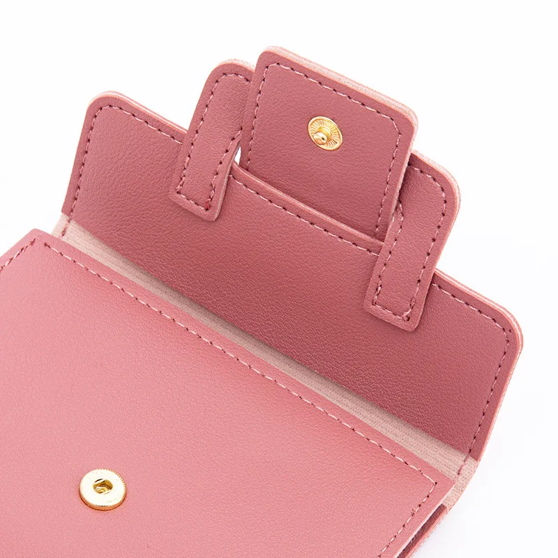 Wallet Female Short Section 2023 New Spot Wholesale Student Coin Purse Korean Small Belt Ladies Wallet Card Bag