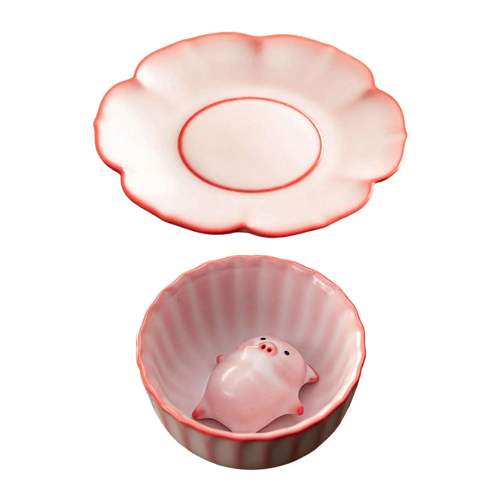 

Керамический чайный набор с фигуркой свиньи