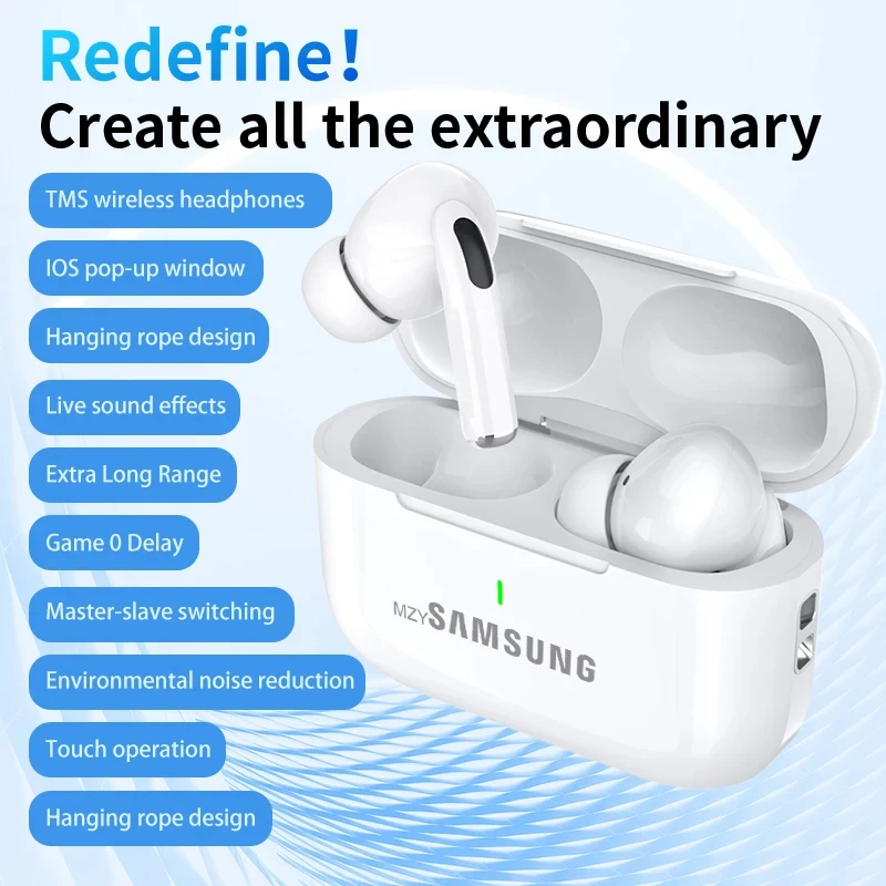 

MZYSAMSUNG E17 Mini In-Ear Bluetooth Earphones Wireless Sport ANC Noise Canceling Headphones Touch Control Hifi Stereo With Mic