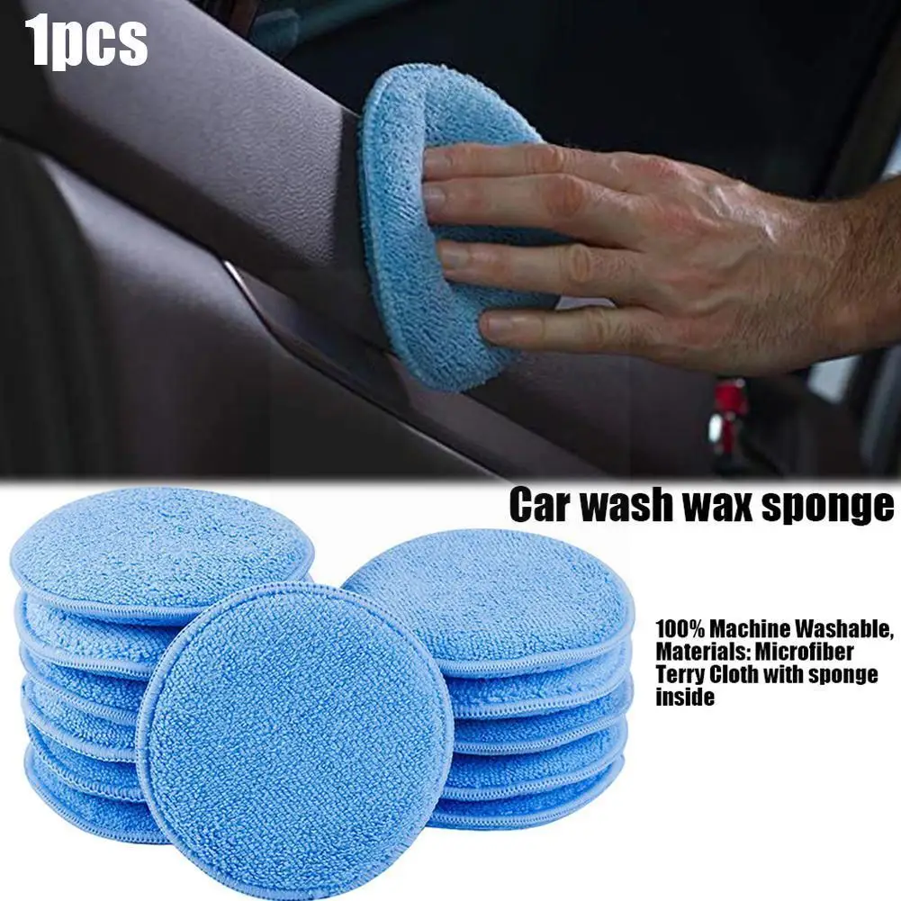 

2pcs Clean Buffer Car Cleaning Sponge Soft Vehicle Accessories Pad Polishing Foam Sponge Wax Remove Car Care Dust Auto Q8t7