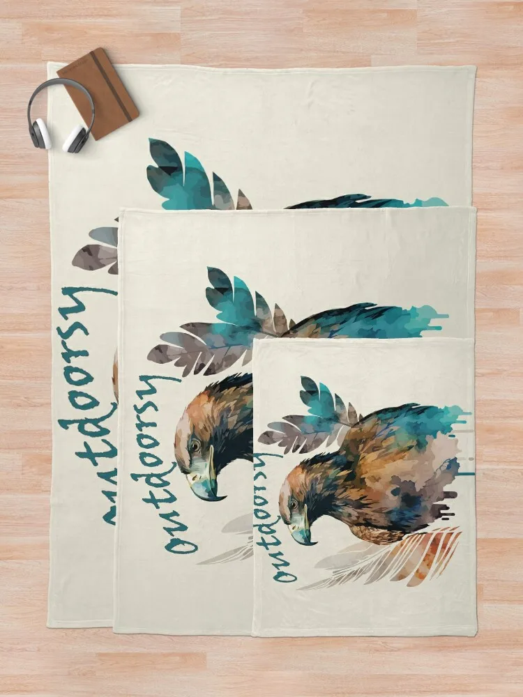 На открытом воздухе - Boho Forest / Nature Lover с орлом Плед Постельное белье на диван