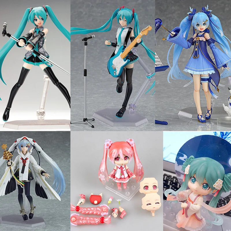 

Hatsune Miku Figma 037 Twinkle Snow Ver. Miku 014 394 Singing Version 539 White Moon 500 Sakura 045 Snow Anime Figure Kawaii Toy