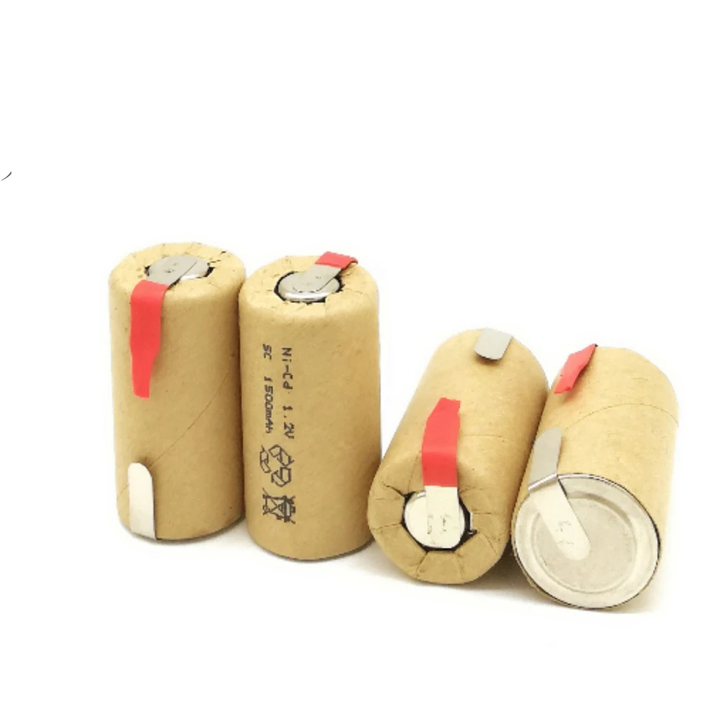 

4PCS Ni-CD1.2V SC1500mAh Sub C high power 10C rechargeable battery for power tools cordless electric drill,Ni Cd 1.2V battery