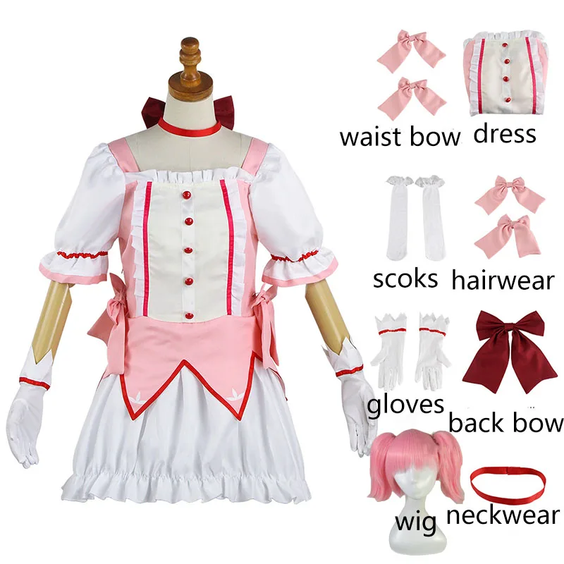 

Аниме Косплей Puella Magi Madoka Magica Madoka Kaname Косплей Akemi Homuracosplay костюм Хэллоуин вечевечерние НКА платье одежда парик