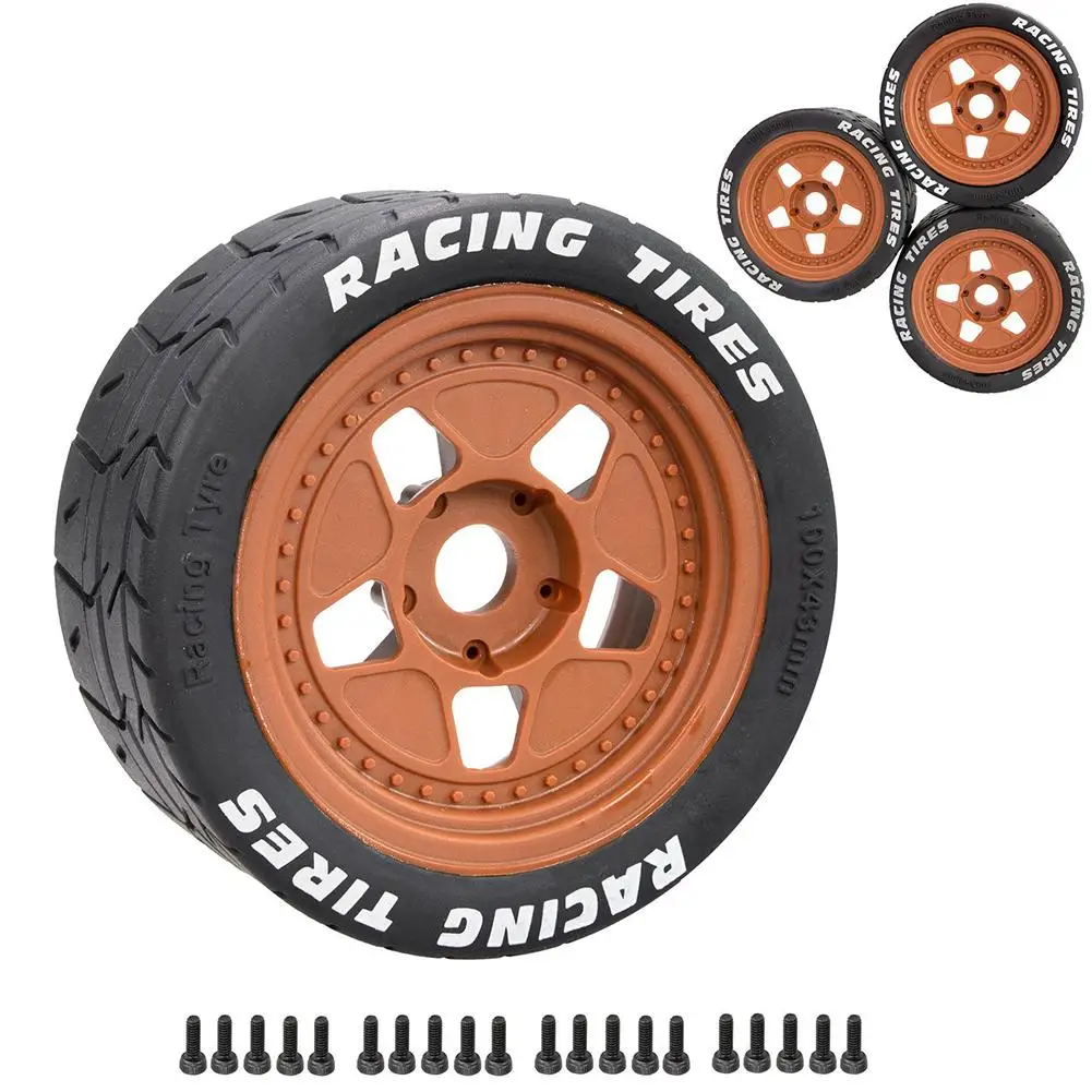 

Резиновые шины, шины 17 мм, шестигранные шины, совместимые с 1/7 дюймовыми внедорожниками, X 43 мм