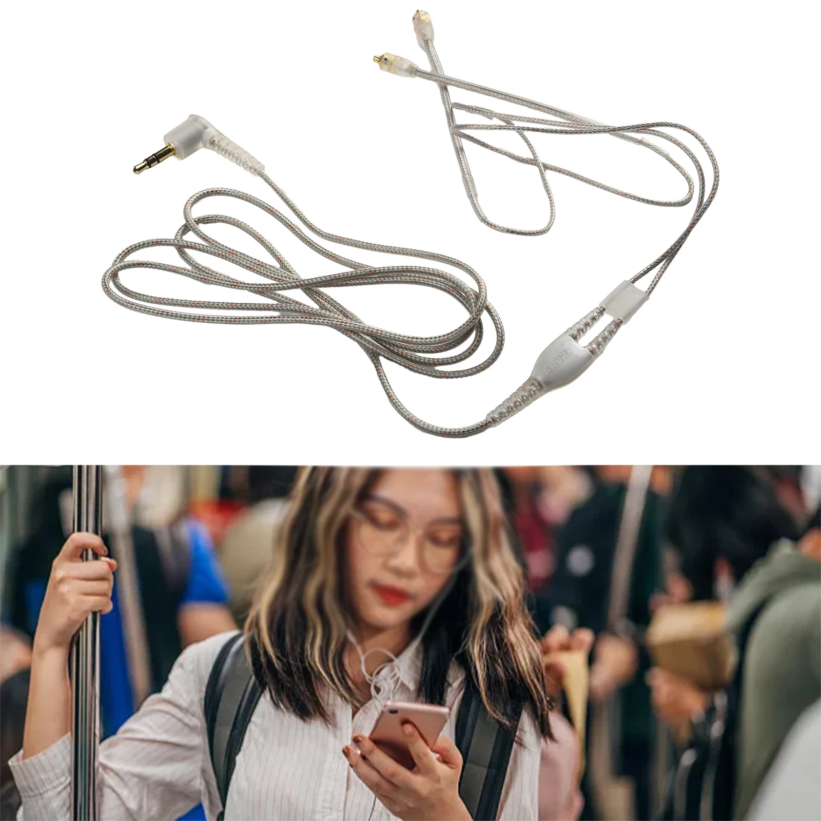 64 дюйма/16 6 метра белый кабель для наушников провод SHURE SE215 SE315 SE425 SE535 TH904