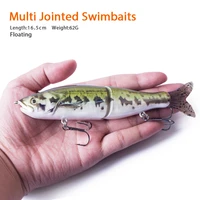 15 5cm47g multi jointed sinking silent glide bait hard body with soft tails swimbait slide shad lure swimbait fishing tackle