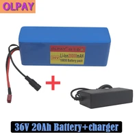 36v 10s3p 20ah 500w high power capacity 42v 18650 lithium battery pack 20000mah electric bicycle bicycle scooter bmscharger