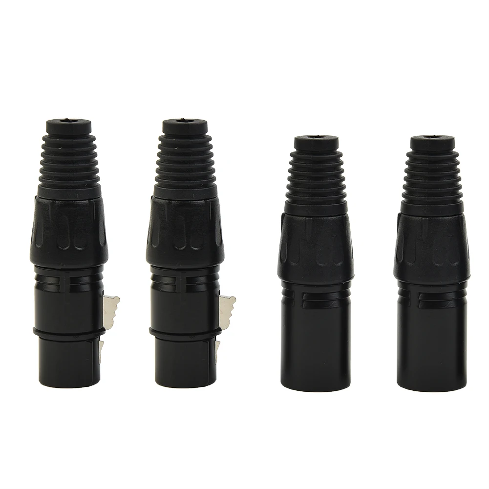 

10Pair XLR DMX 3 Pin Male&Female Black MIC Snake Plug Audio Microphone Cable Connector MIC Cable Terminal 1.5 X 6.7cm