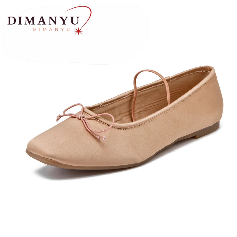 DIMANYU Women Female Mary Jane Shoes Summer 2023 New Ballet Lidies Flat Shoes Fashion Bow Women Shoes