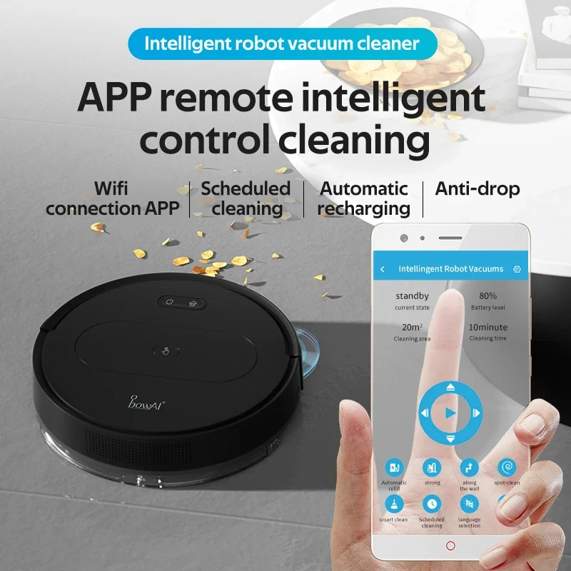 New Sweeping Robot 2000pa Suction Vacuum Cleaner Wifi Remote Control Wireless Auto Recharge Smart Map Navigation Robots OB11Pro