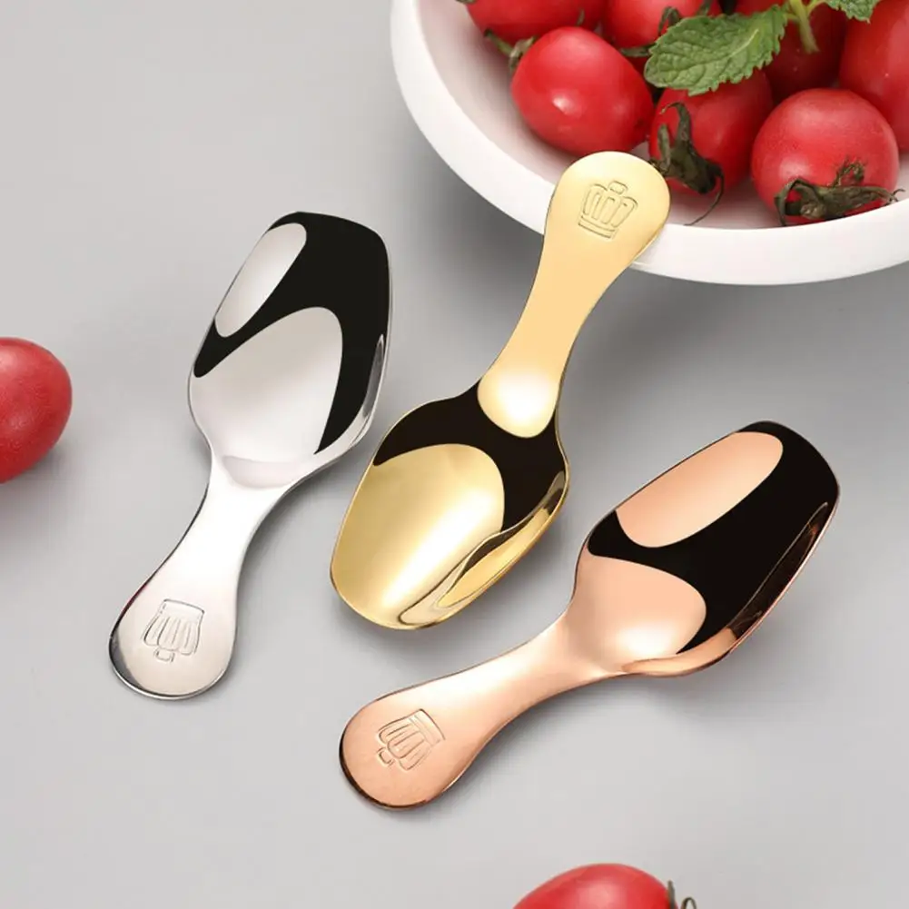 

Reliable Sugar Spoon Stainless Steel Coffee Spoon Smooth Edge BPA Free Ice Cream Dessert Coffee Spoon Wide Application