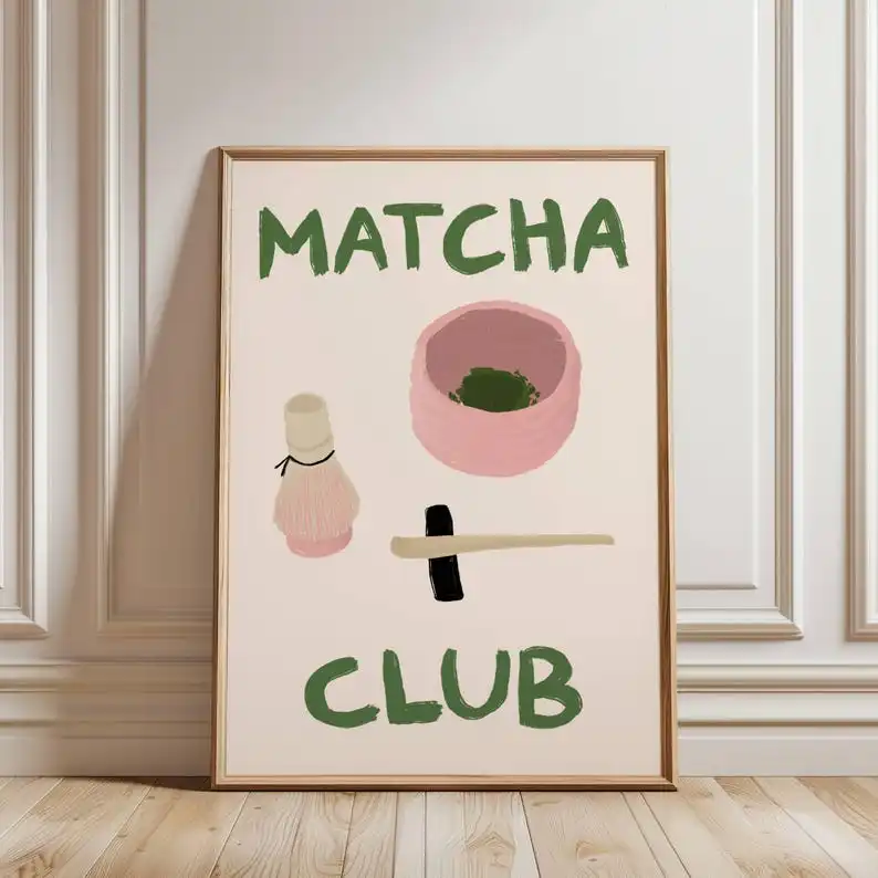 

Минималистичный постер HALFLEMART Matcha Club